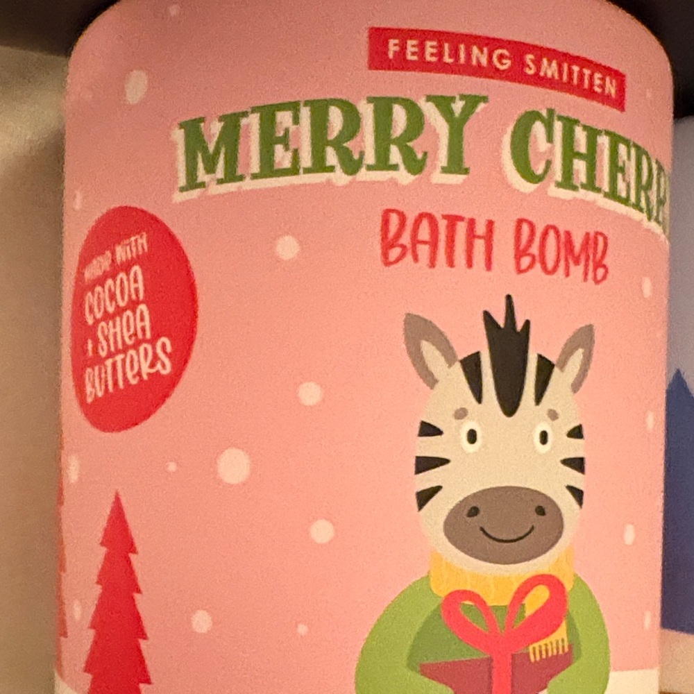 Bath Bomb Trio - Merry Cherry, Sugar Cookie, Peppermint - Picture 5 of 10